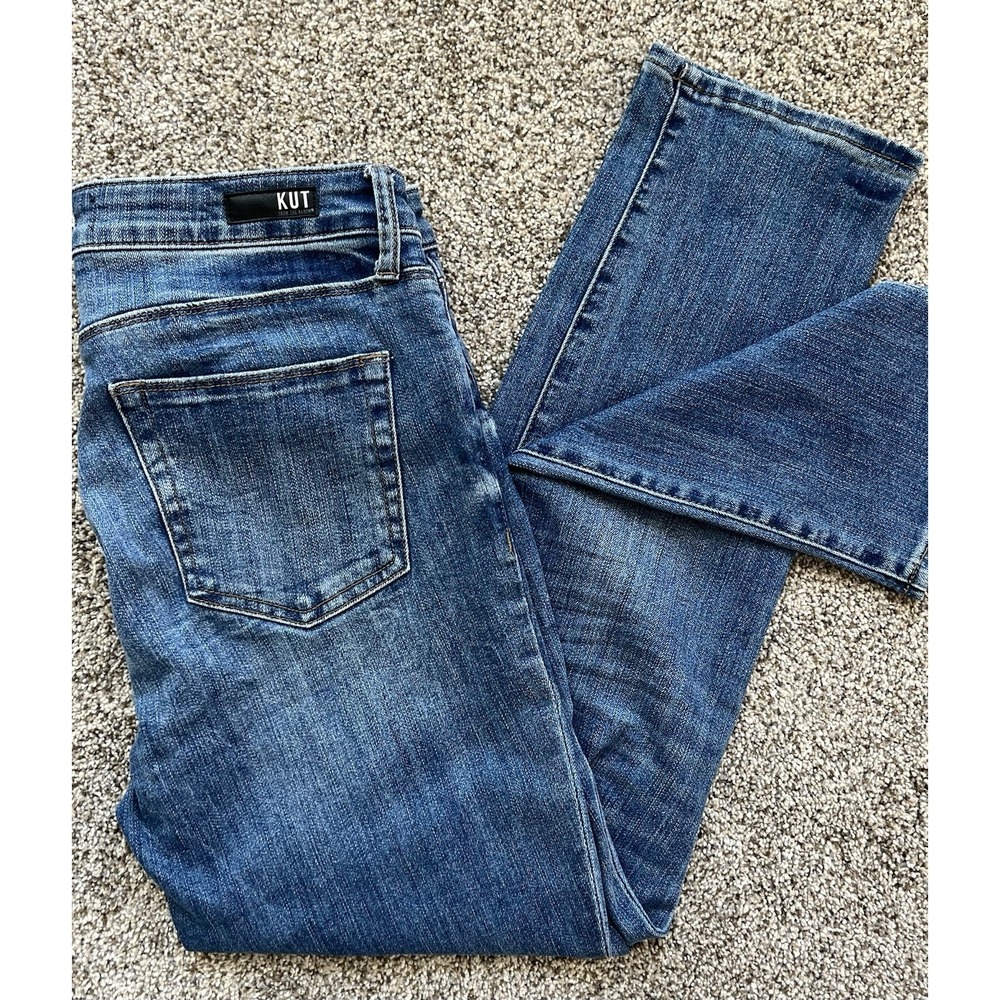KUT‎ FROM THE KLOTH REESE STRAIGHT LEG SIZE 6L 6 Tall Mid Rise 30x29 Jeans Denim